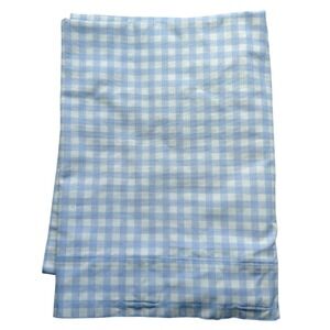 Spoonflower Blue Gingham Curtain Panel 82" x 50" 100% Cotton Twill Preppy